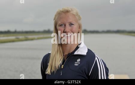 Windsor, Berkshire, Regno Unito. 14 Giugno, 2016. Rachel Cawthorn (Womens K4 500m). TeamGB annunciare la canoa Sprint team per il Rio2016 Olimpiadi. Dorney Lake. Windsor. Berkshire. Regno Unito. 14/06/2016. Credito: Sport In immagini/Alamy Live News Foto Stock