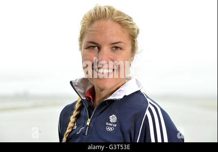 Windsor, Berkshire, Regno Unito. 14 Giugno, 2016. Rebeka Simon (Womens K4 500m). TeamGB annunciare la canoa Sprint team per il Rio2016 Olimpiadi. Dorney Lake. Windsor. Berkshire. Regno Unito. 14/06/2016. Credito: Sport In immagini/Alamy Live News Foto Stock