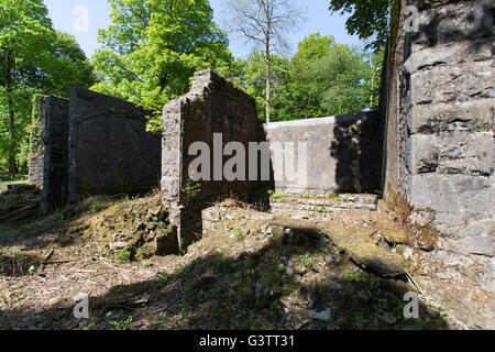 Sedgwick mulino di polvere da sparo, Inghilterra. Il rovinato rimane della incorporazione di mulini di Il Grade ii Listed Sedgwick mulino di polvere da sparo. Foto Stock