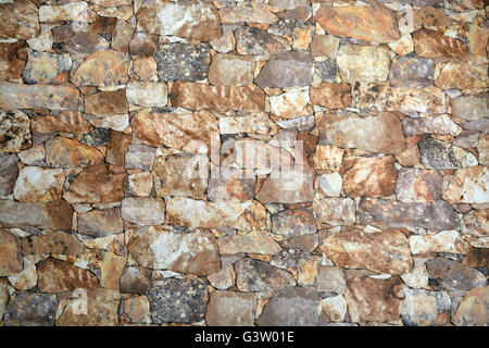Seamless texture pietre marrone - Pietra pavimento in mattonelle di frammento di pavimentazione. Foto Stock