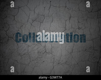 Concetto di finanza: collaborazione sulla parete grunge background Foto Stock