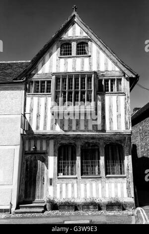 La sala di lana, High Street, Lavenham, Suffolk, Regno Unito Foto Stock
