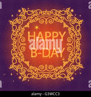 Shiny biglietto di auguri con il pattern Illustrazione Vettoriale