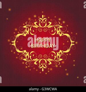 Shiny biglietto di auguri con il pattern, ornamento floreale Illustrazione Vettoriale