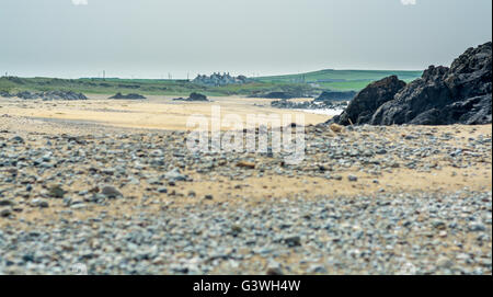 Vista da Porth Nobla, Rhosneigr, Anglesey Foto Stock