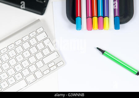 Lavoro creativo o modello hobby visto dal di sopra Foto Stock