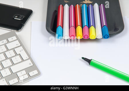 Lavoro creativo o modello hobby visto dal di sopra Foto Stock