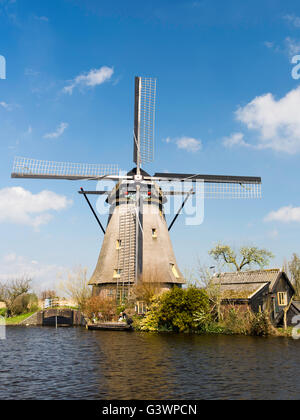 Il mulino a vento di Kinderdijk, Paesi Bassi. Foto Stock