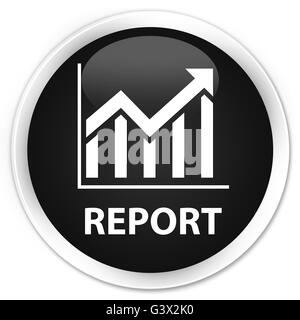 Report statistiche (icona) isolati su Nero premium pulsante rotondo illustrazione astratta Foto Stock