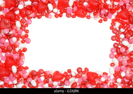 Valentines candy telaio Foto Stock