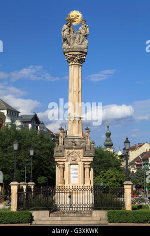 Ungheria Szombathely Fő tér principale Piazza Trinità Foto Stock