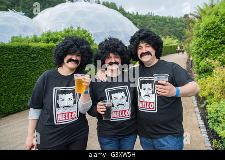 Eden Project, Cornwall, Regno Unito. Il 15 giugno 2016. Lionel Richie e Corinne Bailey Rae giocano la loro seconda consecutiva Eden sessione con ASUS dell'anno oggi (Mercoledì 15 Giugno). Lionel Richie's smash hits includono Hello, ballando sul soffitto e tutta la notte e ha suonato per loro presso la casa del famoso biomi come parte del suo tutte le hits, tutta la notte del tour mondiale. Questo sarà Lionel il primo titolo mostra nel Sud Ovest e il suo primo Regno Unito mostra quanto la sua leggendaria performance a Glastonbury. Credito: Simon Maycock/Alamy Live News Foto Stock