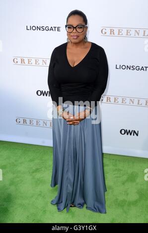 Los Angeles, CA, Stati Uniti d'America. Il 15 giugno, 2016. Oprah Winfrey presso gli arrivi per GREENLEAF Premiere su Oprah Winfrey Network del lotto, Los Angeles, CA 15 Giugno 2016. Credito: Priscilla concedere/Everett raccolta/Alamy Live News Foto Stock
