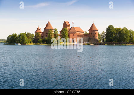 Visualizzare od Trakai Island Castle, Lituania Foto Stock