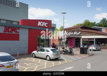 KFC e Pizza Hut ristoranti Foto Stock