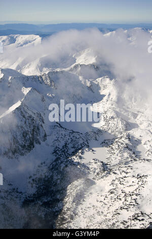 Estany, vista aerea. Aiguestortes Parco Nazionale. Pirenei. Provincia di Lerida. La Catalogna. Spagna Foto Stock