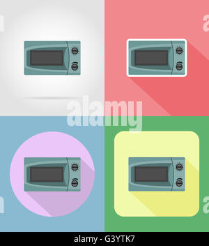 Icona cucina forno a microonde isolata su speciale pulsante rotondo  arancione illustrazione astratta Foto stock - Alamy
