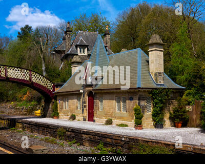 Cromford Stazione Ferroviaria sulla Matlock per linea Derby Derbyshire England Regno Unito costruito 1849 e ora una grade 2 listed building Foto Stock