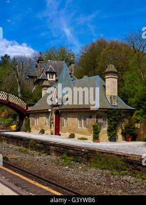 Cromford Stazione Ferroviaria sulla Matlock per linea Derby Derbyshire England Regno Unito costruito 1849 e ora una grade 2 listed building Foto Stock