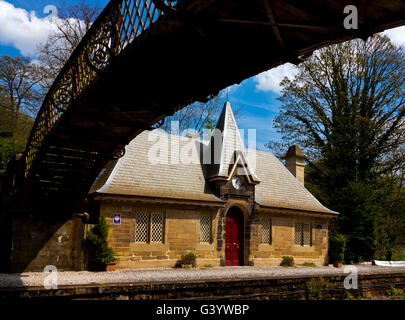 Cromford Stazione Ferroviaria sulla Matlock per linea Derby Derbyshire England Regno Unito costruito 1849 e ora una grade 2 listed building Foto Stock