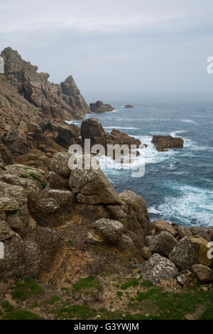 Vista costiera a Hella Punto vicino Gwennap testa in Cornovaglia Foto Stock