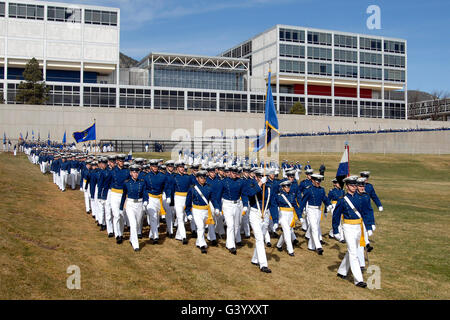 Cadetti marzo su Stillman Parade campo. Foto Stock