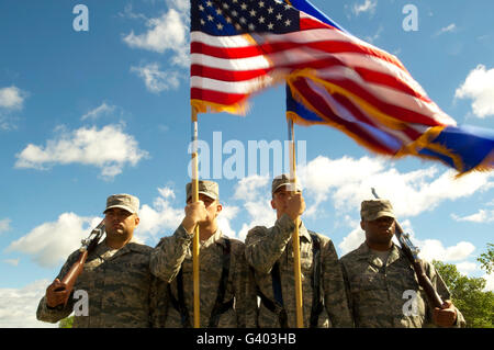 Membri della Minot Air Force Base di guardia d'onore. Foto Stock