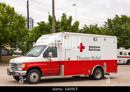 La Croce Rossa americana Disaster Relief veicolo Foto Stock