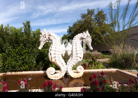 Sea Horse statua al Fair Park, Dallas, Texas Foto Stock