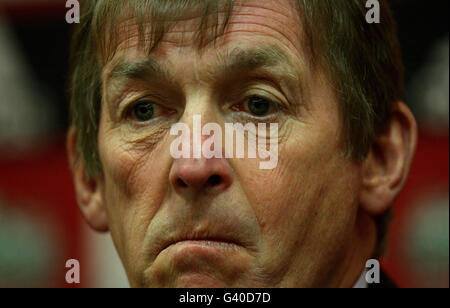 Calcio - Kenny Dalglish Press Conference - Anfield. Kenny Dalglish, direttore di Liverpool, durante una conferenza stampa ad Anfield, Liverpool. Foto Stock