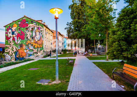 El Triunfo de Vitoria. Itinerario murale di Vitoria, IMVG. Calle Santa María 9. Vitoria-Gasteiz, Álava, Paese Basco, Spagna Foto Stock