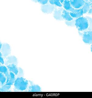 Blu astratta disegnata a mano sfondo ad acquerello, vettore di stock Illustrazione Vettoriale