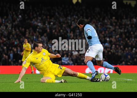 Calcio - FA Cup - Terzo Round Replay - Manchester City v Leicester City - City of Manchester Stadium Foto Stock