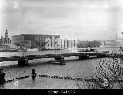 Palazzo di Stoccolma in Svezia, residenza ufficiale e grande palazzo reale del monarca svedese Foto Stock