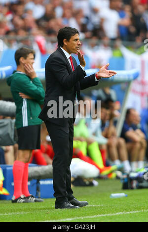 Stade Felix Bollaert-Delelis, lente, Francia. 16 Giugno, 2016. Campionati Europei di calcio. Inghilterra verus Galles. Chris Coleman (formatore/pullman Galles ) © Azione Sport Plus/Alamy Live News Foto Stock