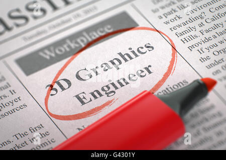 Lavoro aprendo la grafica 3D'ingegnere. Foto Stock