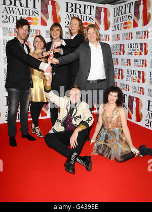 Brit Awards 2011 - Sala stampa - Londra Foto Stock