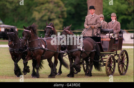 Il Duca di Edimburgo si esibire al Windsor Horse Show. Foto Stock