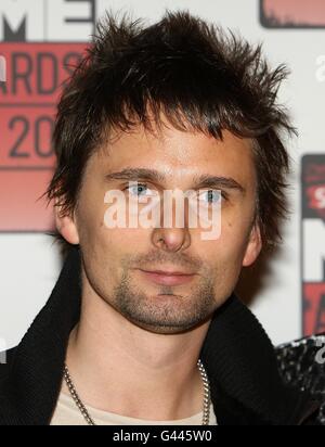 Matthew Bellamy di Muse in arrivo per i 2011 Shockwaves NME Awards all'O2 Academy di Brixton, Londra Foto Stock