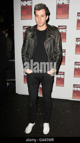 NME Awards 2011 - Arrivi - Londra. Mark Ronson arriva per gli Shockwaves NME Awards 2011 alla O2 Academy di Brixton, Londra Foto Stock