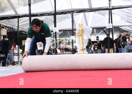 L'83° Academy Awards - preparativi - Los Angeles. Preparativi per gli Oscar domenicali, in corso presso il Kodak Theatre di Los Angeles. Foto Stock