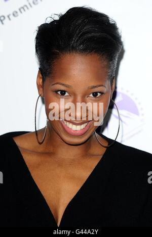 Jamelia in arrivo per la prima europea di Justin Bieber : mai dire mai, al Cineworld O2, la O2 Arena, SE10. Foto Stock