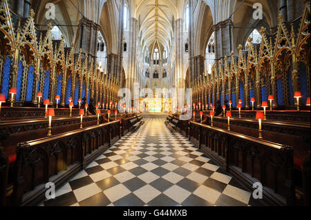 Abbazia di Westminster interni Foto Stock