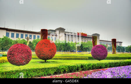 Il museo nazionale della Cina sulla piazza Tiananmen a Pechino Foto Stock