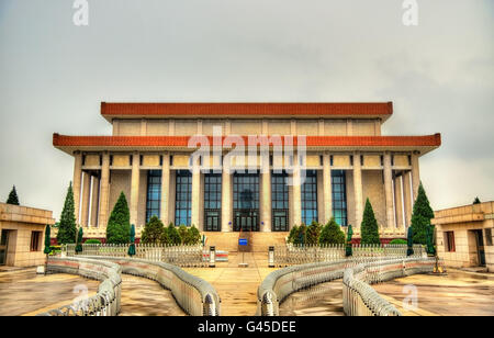 Il Mausoleo di Mao Zedong in piazza Tiananmen a Pechino Foto Stock