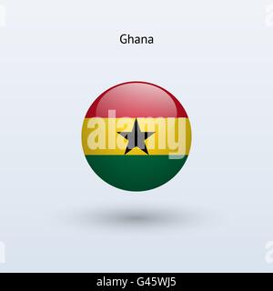Il Ghana round bandiera. Illustrazione Vettoriale. Illustrazione Vettoriale
