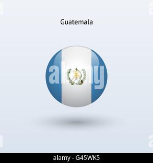 Guatemala round bandiera. Illustrazione Vettoriale. Illustrazione Vettoriale