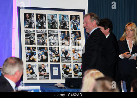 Rugby Union - RBS 6 Nations Championship 2011 - Scozia contro Italia - Murrayfield. Conferenza multimediale post-partita Foto Stock