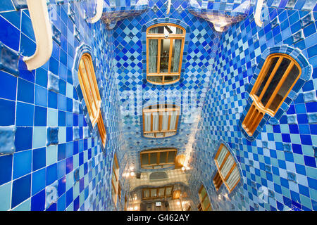 La casa Batlló di Gaudi a Barcellona Foto Stock