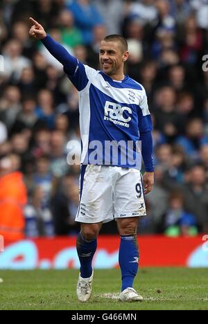 Kevin Phillips di Birmingham City festeggia dopo aver segnato il loro secondo gol Foto Stock